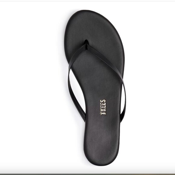 TKEES Women's Classic Black Sandals Liners Flip-Flops 39 - Picture 1 of 5